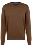 FYNCH HATTON Round Neck Knitwear Coffee