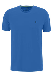 FYNCH HATTON Cotton Jersey T-Shirt in Bright Ocean