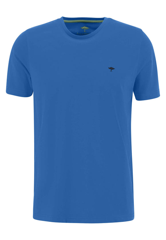 FYNCH HATTON Cotton Jersey T-Shirt in Bright Ocean