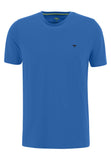 FYNCH HATTON Cotton Jersey T-Shirt in Bright Ocean