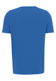 FYNCH HATTON Cotton Jersey T-Shirt in Bright Ocean