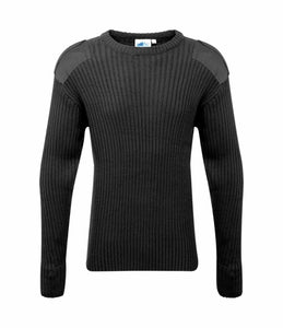 Crew Neck Combat Jumper Black - Fort Workwear