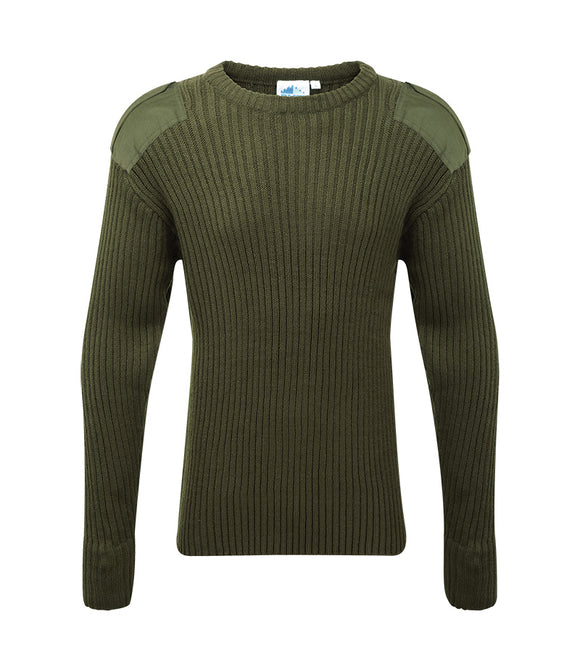 Crew Neck Combat Jumper Olive - Fort Workwear