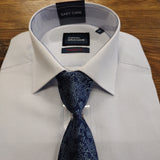 DANIEL GRAHAME Blue Stripe Formal Shirt & Tie Set