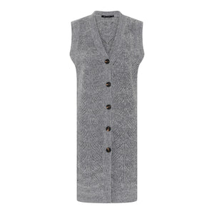 Grey Cable Knit Waistcoat - Micha