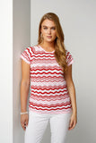 MICHA Red Striped Summer Knit