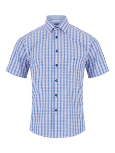 Daniel Grahame Blue Geneva Short Sleeve Casual Shirt 14441SS 61