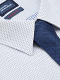 Blue & White Long Sleeve Formal Shirt - Daniel Grahame