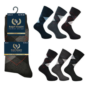 Mens Argyle Socks - 3 Pair Pack