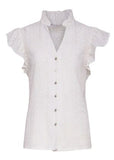 Broderie Anglaise Blouse - Smashed Lemon