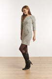 Silver Grey Sheath Dress - Smashed Lemon