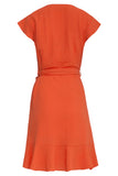 SMASHED LEMON Orange Wrap Style Dress