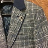 Navy Check Suit Jacket - 1880 Club