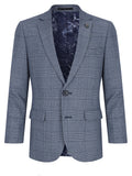 1880 Club Genaro 2 Piece Suit Blue Check