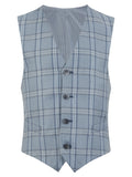 1880 CLUB Boys Davis Blue Check Waistcoat 55118/23