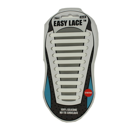 White No Tie Shoelace - Easy Lace