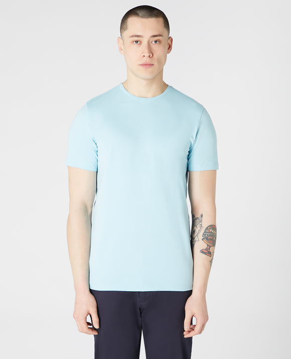 Remus Uomo Light Blue Short Sleeve Casual Top 53121A/21