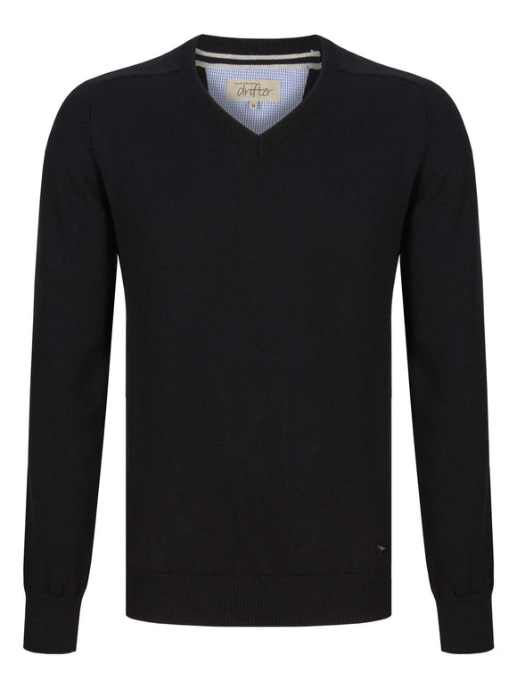 Black V-Neck Sweater - Drifter