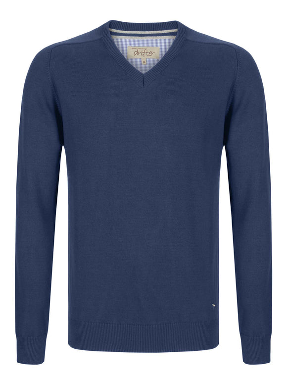 DRIFTER Dark Blue Long Sleeve V-Neck sweater 55599/ 28