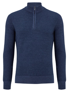 Blue Half Zip Sweater - Remus Uomo