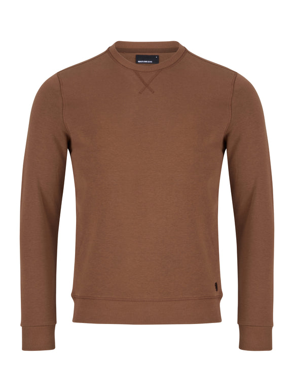 58760_046 Remus Uomo Light Brown Long Sleeve Casual Top