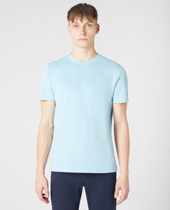 REMUS UOMO Light Blue Textured T-Shirt