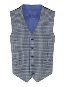 REMUS UOMO Palucci Grey Check Waistcoat