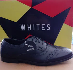 WHITES 5510 Black Leather Laced Brogue