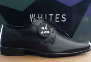 WHITES 5756 Black Laced Leather Shoe