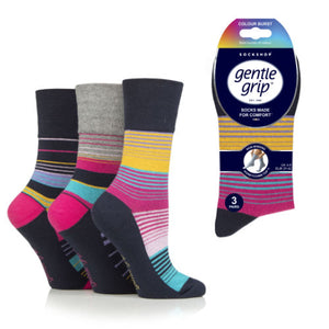 Gentle Grip Socks - Stripey Vibes