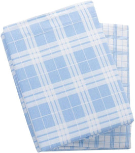 Blue Flannelette Check Sheet Set