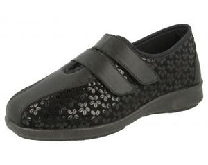 Azalea Black Wide Fit Shoe - DB Shoes