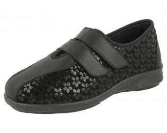 Azalea Black Wide Fit Shoe - DB Shoes