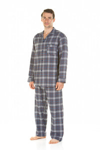 Brushed Cotton Grey Check Pyjama - Haigman