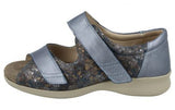 Madeira Blue Floral Wide Fit Sandal - DB Shoes