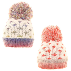 Girls Knitted Pom Pom Hat