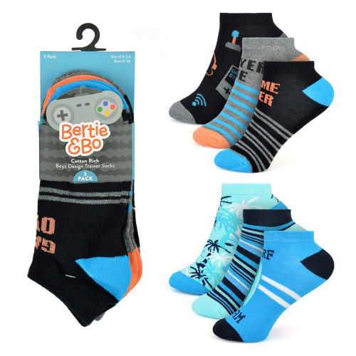 Game Surf Design Trainer Socks - 3 Pair Pack