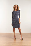 SMASHED LEMON Navy Sheath Dress