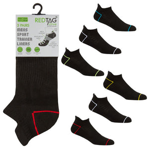 Neon Stripe Trainer Socks - 3 Pair Pack