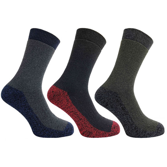 BRAMBLE Dark Assorted Wicking Socks - 3 Pair Pack