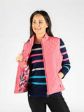 CLAUDIA C Pink Quilted Gilet