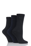 ELLE Black Cotton Socks - 3 Pair Pack