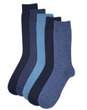 FLEXITOP Assorted Plain Socks - 5 Pair Pack