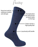 FLEXITOP Assorted Plain Socks - 5 Pair Pack