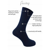 FLEXITOP Assorted Plain Socks - 5 Pair Pack