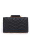 Black Quilted Evening Clutch Bag - Bessie London