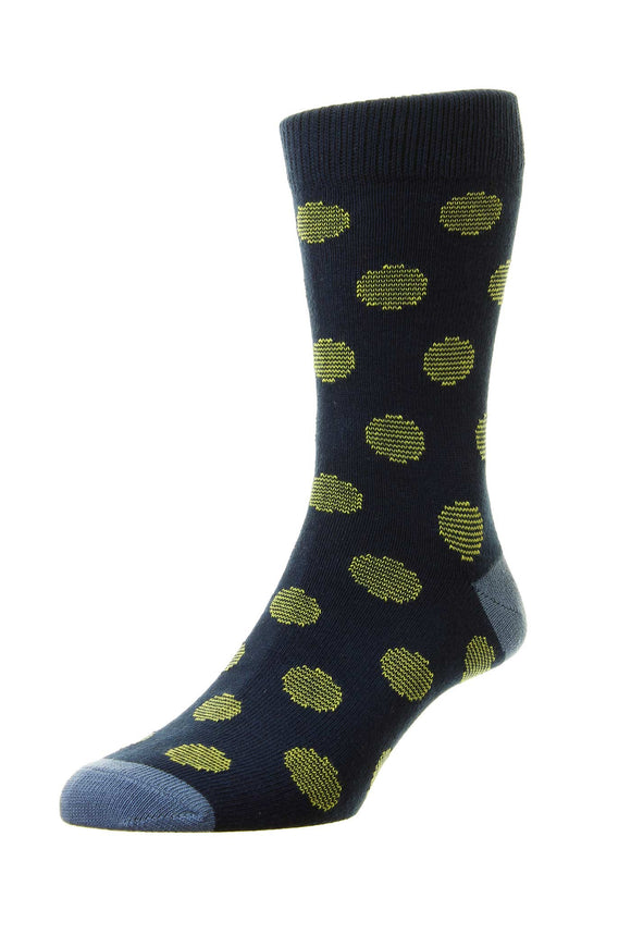 Chunky Cotton Geometric Spot Sock - HJ Hall