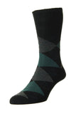 Wool Argyle Softop Socks - HJ Hall