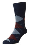 Wool Argyle Softop Socks - HJ Hall