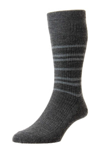 Stripe Wool Softop Socks - HJ Hall